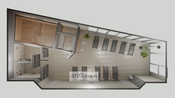 Modell Umbau Wellnessbereich
